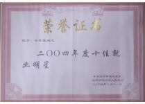 畢素英榮獲2004年度十佳就業(yè)明星